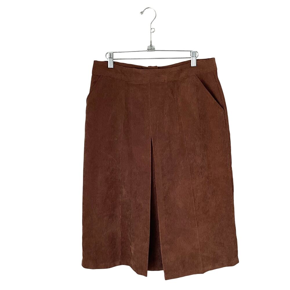 Christopher & Banks Brown Corduroy Skirt: Y2K, Modern